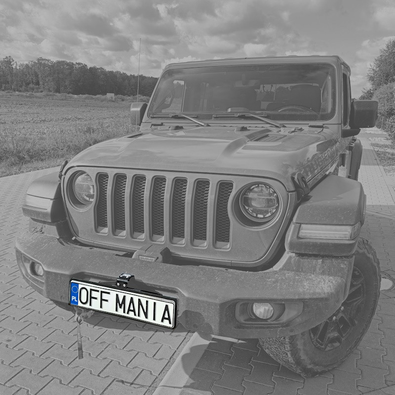 Kennzeichenhalter für Seilwinde